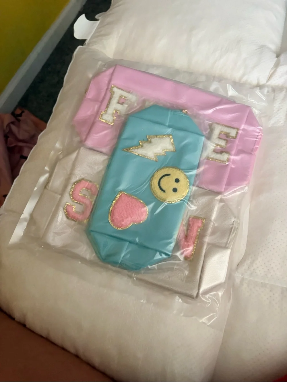 Blue and Pink Party Favor Pack with Smile & Heart Accents